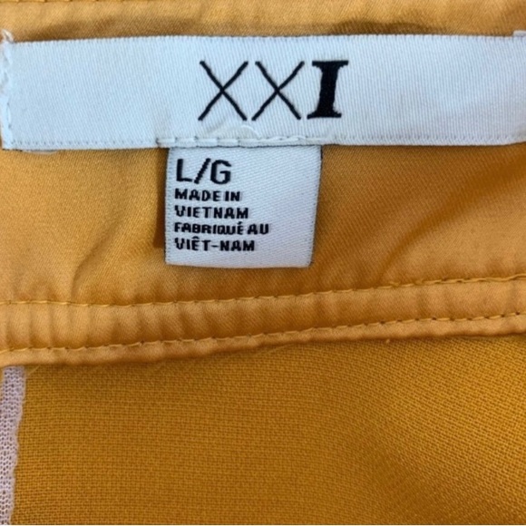 Forever 21 XXI Yellow Skirt Sz L - Picture 5 of 5
